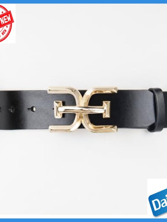 Leather Logo Plaque Buckle Belt for Jeans and Trousers Size Medium main image 4